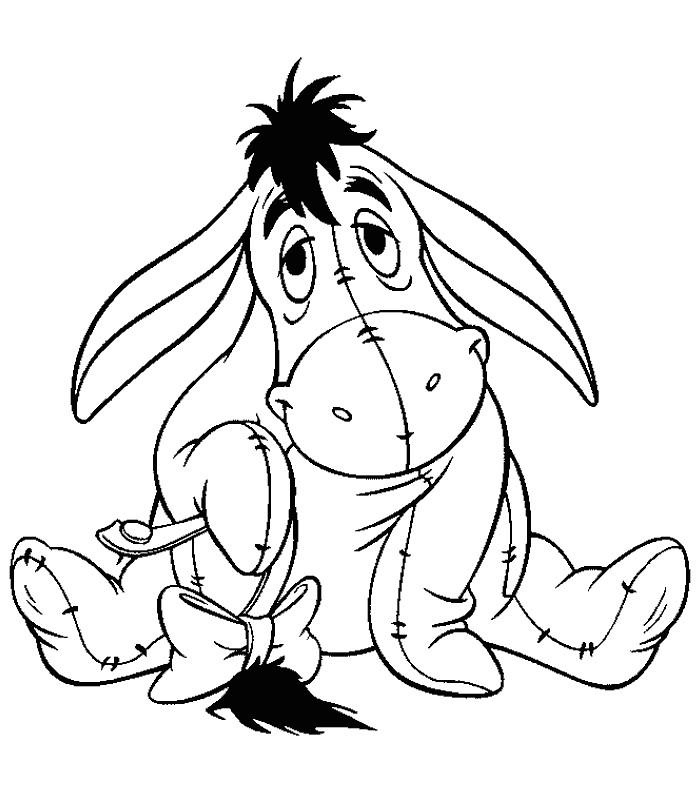 coloriage bourriquet tenant sa queue